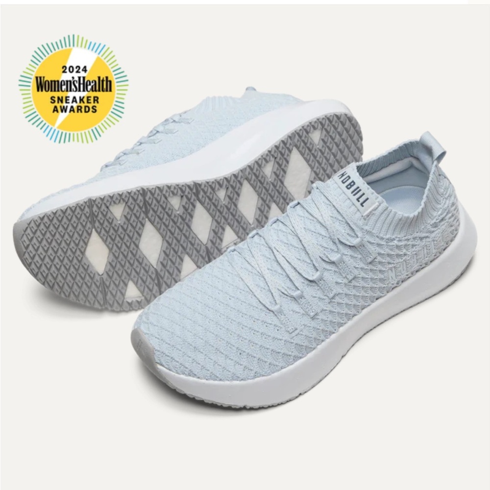 NOBULL Women's Light Blue Knit Sneakers